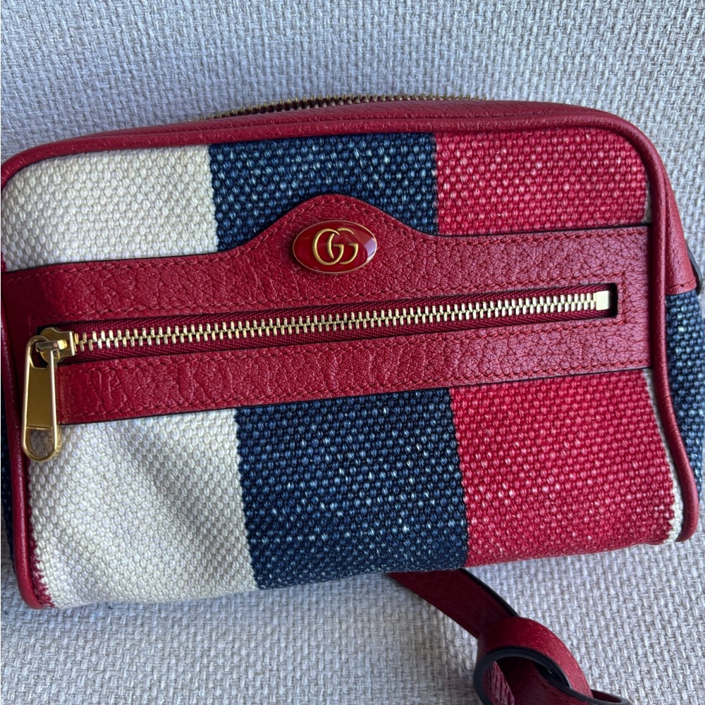 Gucci Tricolor Crossbody Bag in Red, White, and Blue